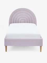 Opulent Velvet Lilac Purple Kids Rainbow Upholstered Bed - Image 6 of 8