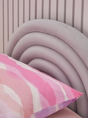 Opulent Velvet Lilac Purple Kids Rainbow Upholstered Trundle Bed - Image 3 of 11