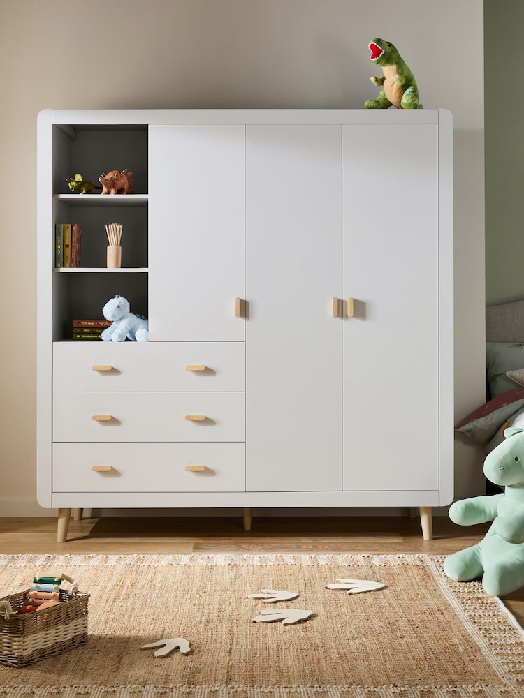 Grey Kids Alix Triple, 3 drawers Wardrobe - Image 1 of 10