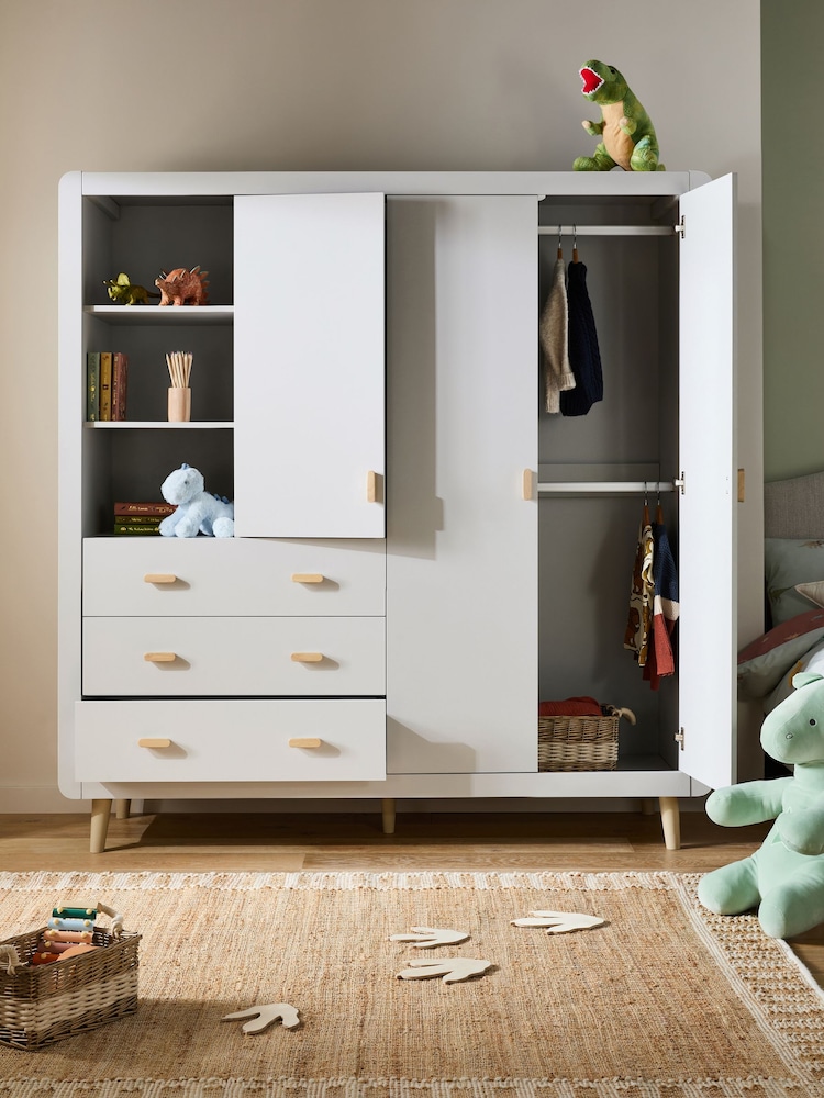 Grey Kids Alix Triple, 3 drawers Wardrobe - Image 2 of 10