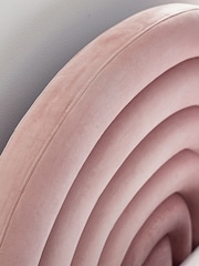 Opulent Velvet Blush Pink Kids Rainbow Upholstered Bed - Image 7 of 9
