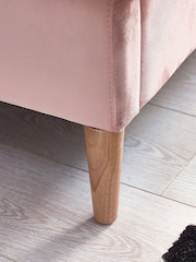 Opulent Velvet Blush Pink Kids Rainbow Upholstered Bed - Image 8 of 9