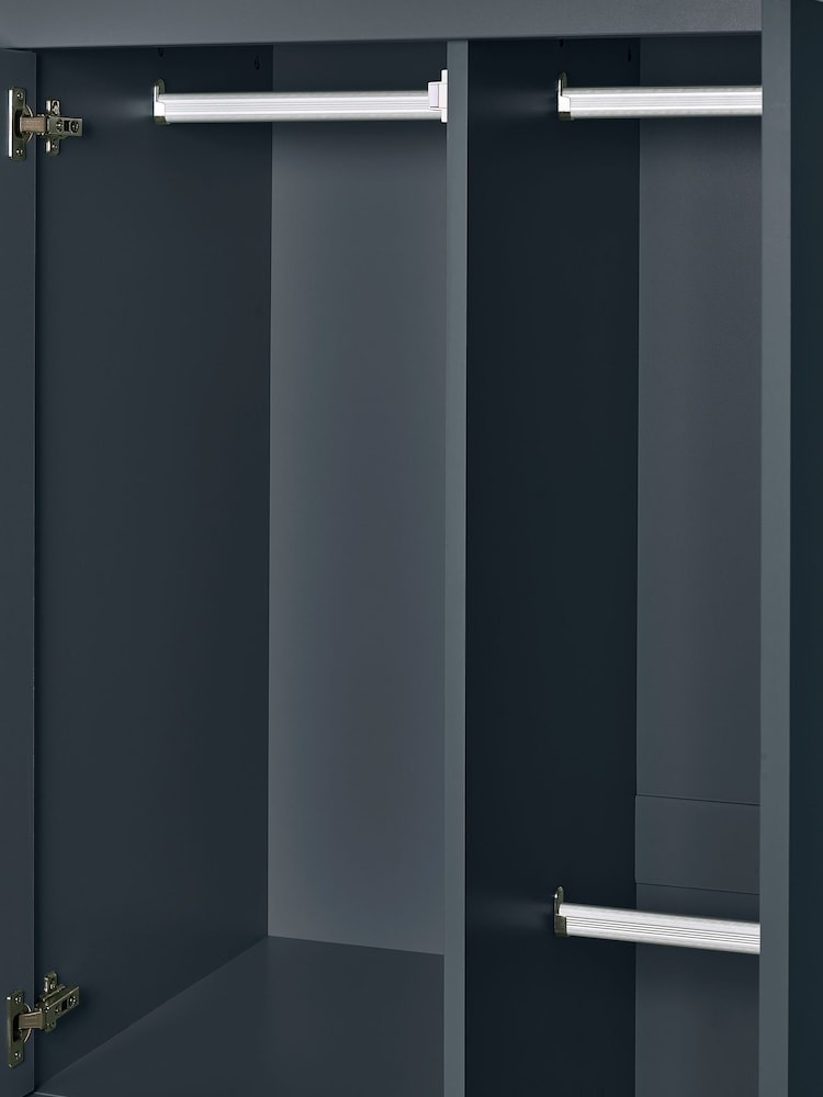 Slate Blue Kids Alix Double, 3 drawers Wardrobe - Image 12 of 12