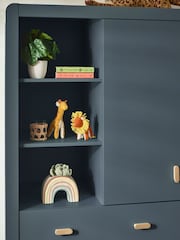 Slate Blue Kids Alix Double, 3 drawers Wardrobe - Image 3 of 12