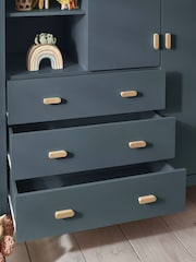 Slate Blue Kids Alix Double, 3 drawers Wardrobe - Image 6 of 12