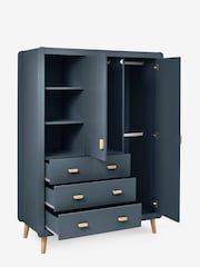 Slate Blue Kids Alix Double, 3 drawers Wardrobe - Image 9 of 12