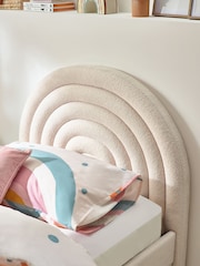 Soft Cosy Boucle Ivory Kids Rainbow Upholstered Drawer Storage Bed Drawer Bed - Image 3 of 10