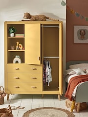 Mustard Yellow Kids Alix Double, 3 drawers Wardrobe - Image 2 of 13
