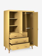 Mustard Yellow Kids Alix Double, 3 drawers Wardrobe - Image 9 of 13