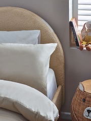 Casual Boucle Camel Bertie Bear Kids Standard Upholstered Bed Frame - Image 4 of 8