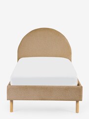 Casual Boucle Camel Bertie Bear Kids Standard Upholstered Bed Frame - Image 7 of 8
