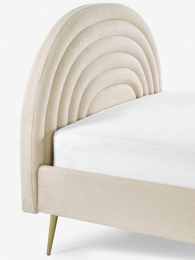Soft Cosy Boucle Ivory Kids Rainbow Upholstered Bed - Image 10 of 12