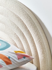 Soft Cosy Boucle Ivory Kids Rainbow Upholstered Bed - Image 3 of 12