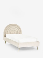 Soft Cosy Boucle Ivory Kids Rainbow Upholstered Bed - Image 5 of 12