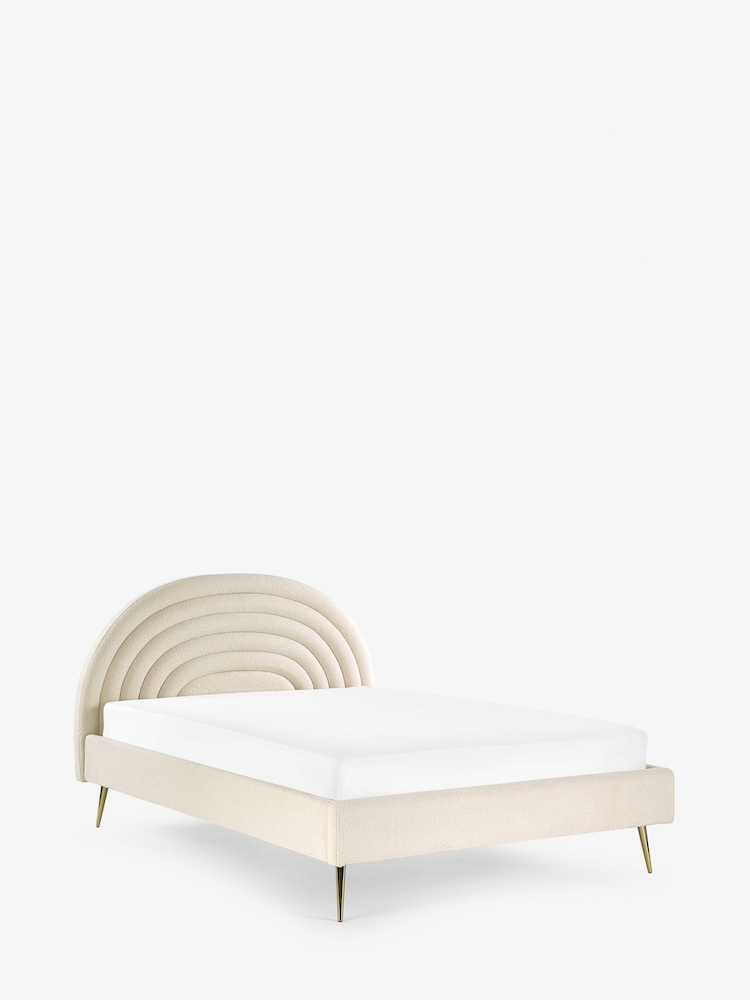 Soft Cosy Boucle Ivory Kids Rainbow Upholstered Bed - Image 7 of 12