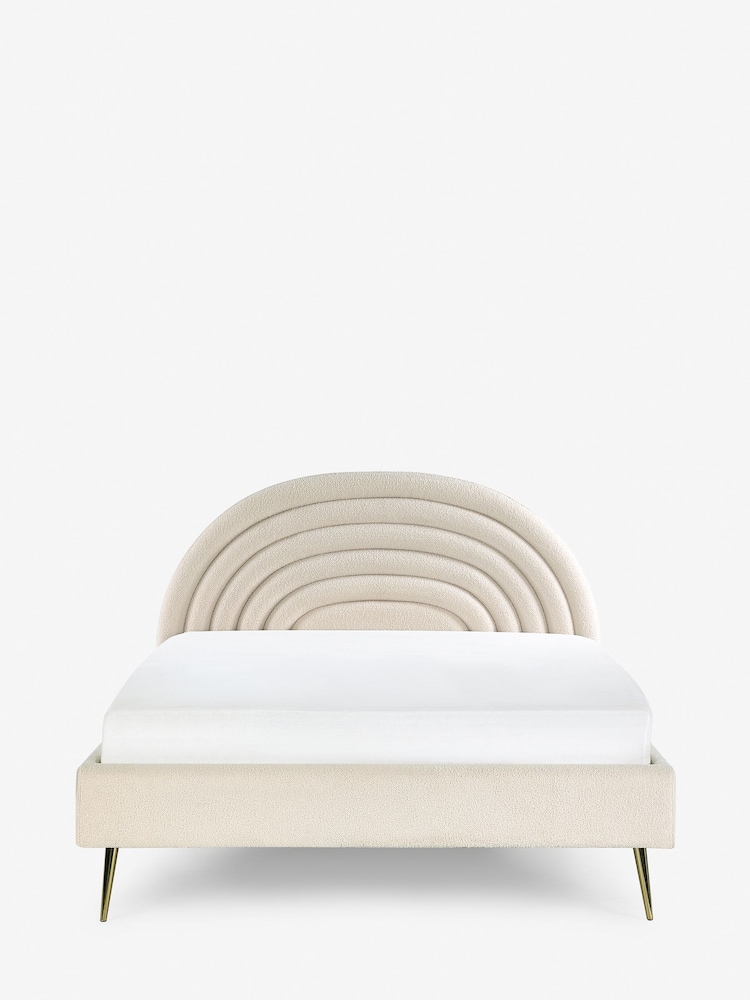 Soft Cosy Boucle Ivory Kids Rainbow Upholstered Bed - Image 8 of 12