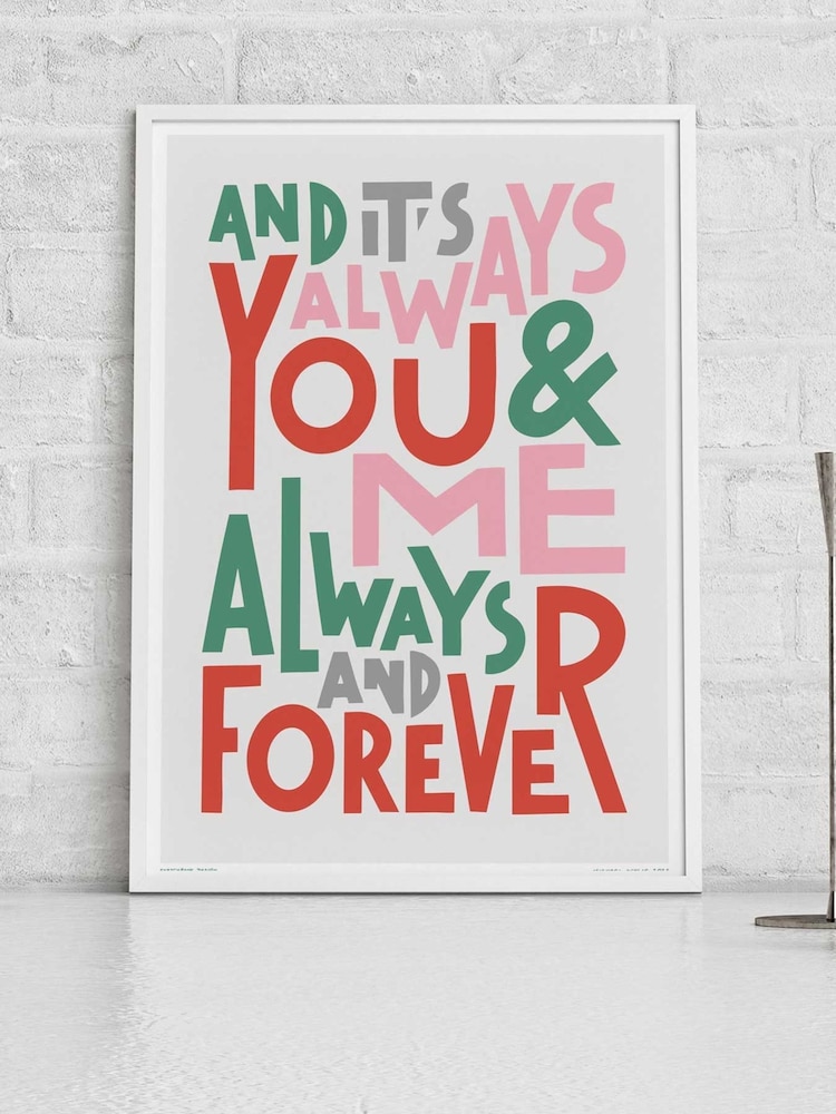 Sketchbook Design Multi You and Me Always and Forever - White A3 Frame - Image 1 of 4 Sketchbook Design Multi You and Me Always and Forever - White A3 Frame - Image 1 of 4