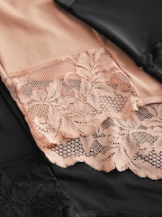 Black/Praline Nude Tummy Control Shaping Lace Back Brazilian Knickers 4 Pack - Image 10 of 10