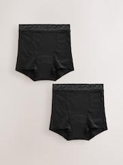Black Short Medium Flow Period Knickers 2 Pack - Image 5 of 6