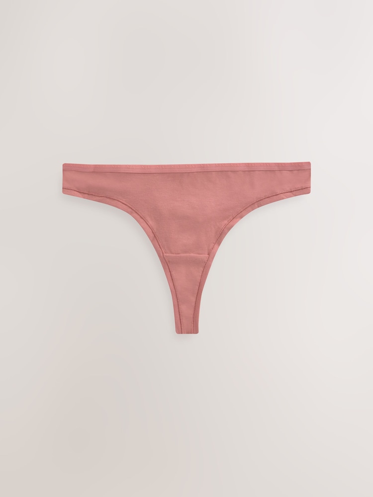 Marineblau/Pink/Creme - Thong Modal Logo Ultimate Comfort Knickers 4 Pack - Bild 2 von 7