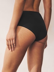 Black Midi Thong Modal Logo Ultimate Comfort Knickers 4 Pack - Image 2 of 10