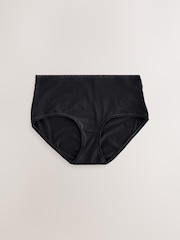 Black Midi Thong Modal Logo Ultimate Comfort Knickers 4 Pack - Image 6 of 10