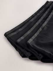 Black High Rise High Leg Thong Modal Logo Ultimate Comfort Knickers 4 Pack - Image 7 of 7