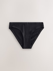 Black High Leg Thong Modal Logo Ultimate Comfort Knickers 4 Pack - Image 6 of 10