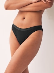 Black Scallop Logo High Leg Logo Knickers 4 Pack - Image 2 of 11