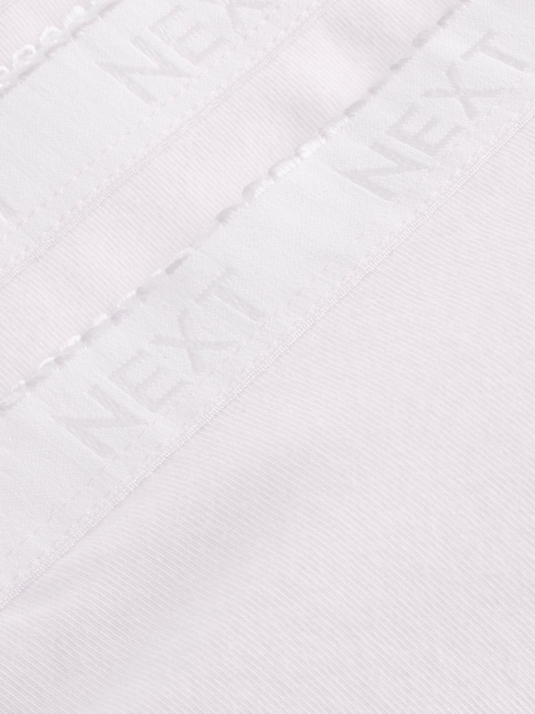 White Scallop Logo High Leg Logo Knickers 4 Pack - Image 6 of 7
