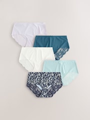 Pastels - Lot de 5 culottes sans VPL avec dos en dentelle - Image 1 of 10