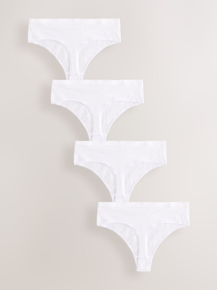 Weiß gewelltes Logo - Slips mit Logo, 4er-Pack - Bild 1 von 7 Weiß gewelltes Logo - Slips mit Logo, 4er-Pack - Bild 1 von 7