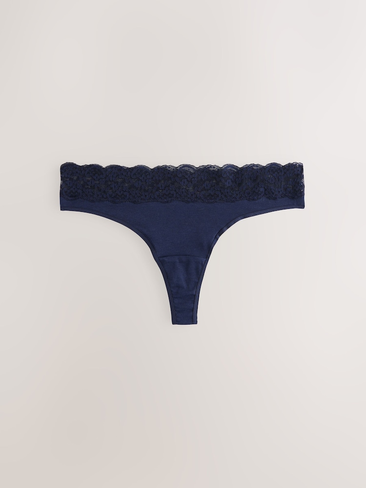 pastel - Culotte en coton et dentelle 7 Pack - Image 10 of 12
