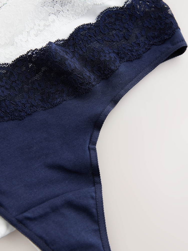 pastel - Culotte en coton et dentelle 7 Pack - Image 12 of 12
