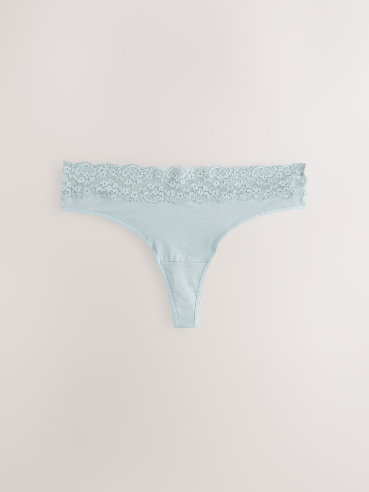 pastel - Culotte en coton et dentelle 7 Pack - Image 7 of 12