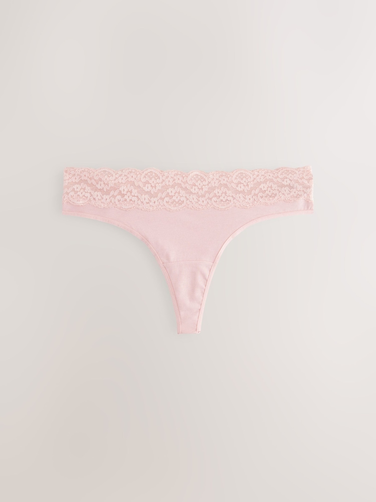 pastel - Culotte en coton et dentelle 7 Pack - Image 8 of 12