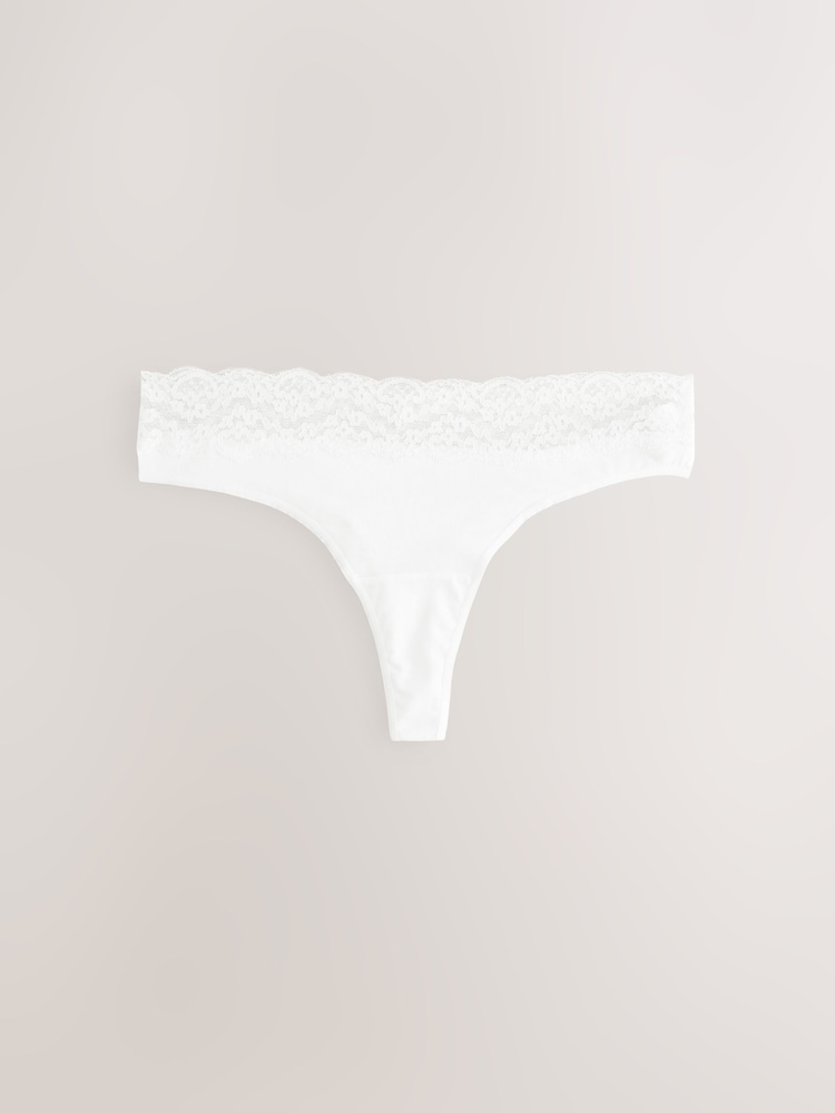 pastel - Culotte en coton et dentelle 7 Pack - Image 9 of 12