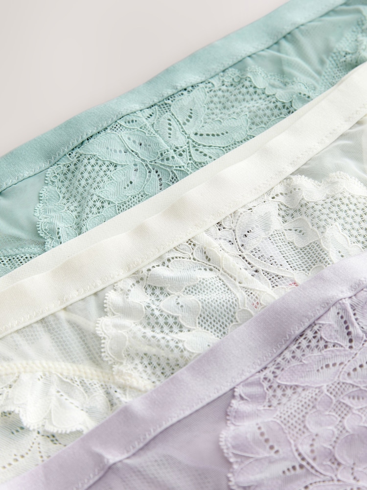 Mintgrün/Flieder/Cremefarben - Unterhosen aus Spitze, 3er-Pack - Bild 13 von 13 Mintgrün/Flieder/Cremefarben - Unterhosen aus Spitze, 3er-Pack - Bild 13 von 13