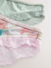 uni/imprimé - Lot de 2 culottes à bordure en microfibre et dentelle - Image 12 de 12