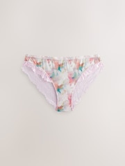 uni/imprimé - Lot de 2 culottes à bordure en microfibre et dentelle - Image 9 de 12