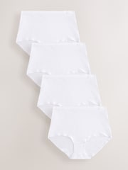 White Logo Full Brief Logo Knickers 4 Pack - Image 1 of 8