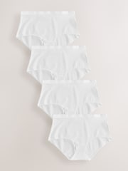 Blanco - Pack de 4 bragas con logotipo - Imagen 1 de 7