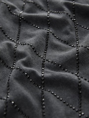 Black 100% Cotton Short Sleeve Washed Embellished Sparkle T-Shirt - Image 9 of 9