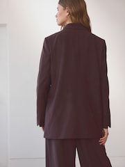 Burgundy Red N. Premium Wool Rich Double Breasted Blazer - Image 3 of 4