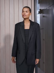 Black N. Premium Wool Rich Single Breasted Blazer - Image 1 of 7