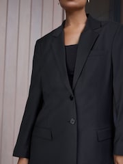 Black N. Premium Wool Rich Single Breasted Blazer - Image 4 of 7