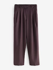 Burgundy Red N. Premium Wool Blend Straight Trousers - Image 6 of 7
