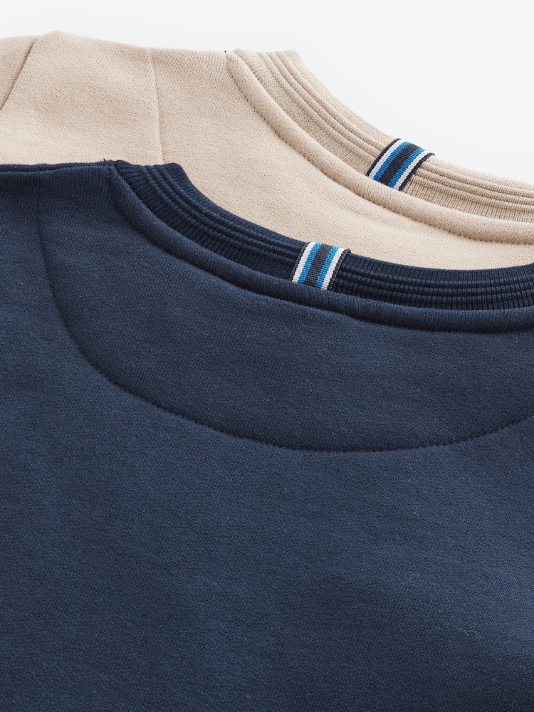 Marine/Pierre - Baker by Ted Baker Sweatshirts en coton 100% 2 Pack - Image 6 of 7