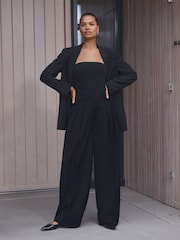 Black N. Premium Wool Blend Straight Trousers - Image 1 of 5
