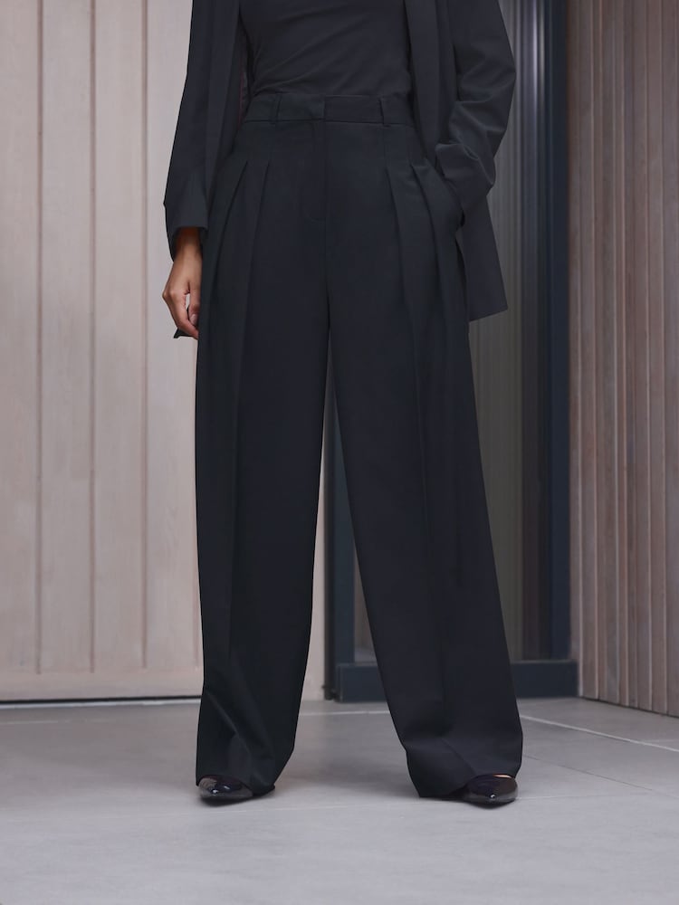 Noir - Pantalon N. Premium en laine Blend droit - Image 3 of 5